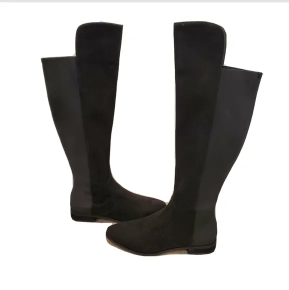 NEW Enzo Angiolini Marala Black Faux Suede Boots