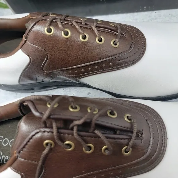 New FootJoy | Greenjoys Brown White Golf Shoes