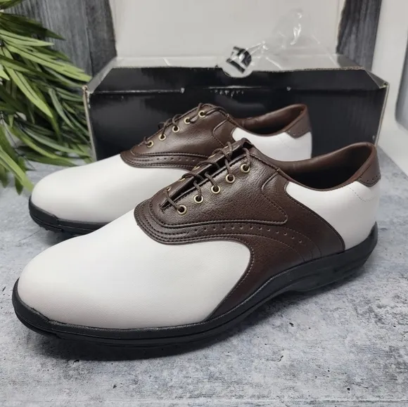 New FootJoy | Greenjoys Brown White Golf Shoes