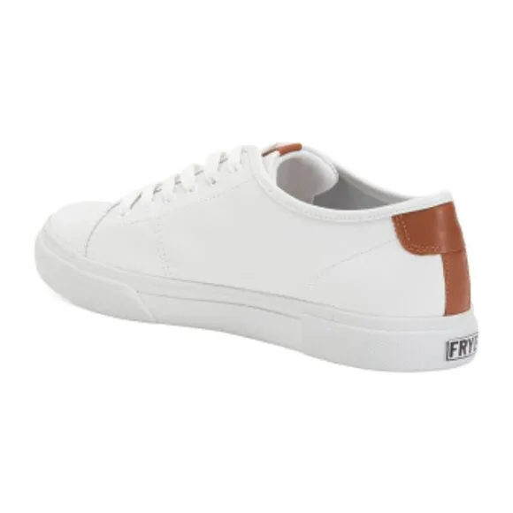 new FRYE White GENUINE Leather Gia Sneakers 254 693