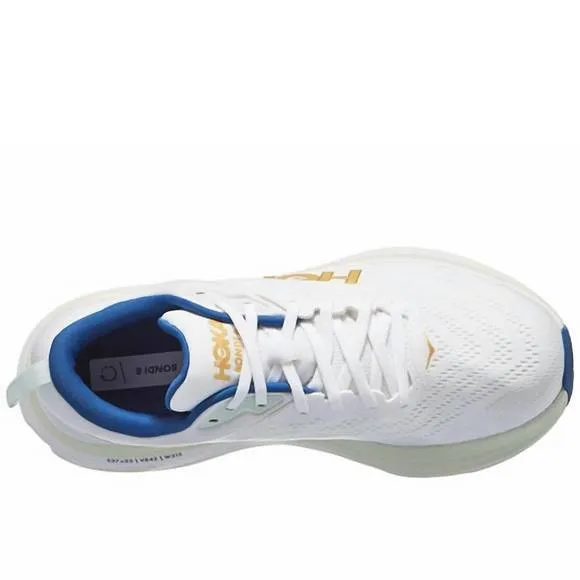 NEW HOKA men's bondi 8 shoes in ftg frost/gold