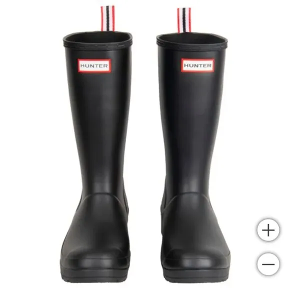 New‎ Hunter Women's Play Tall Rain Boots Waterproof Black Size 8