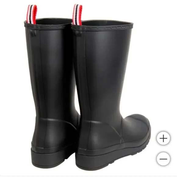 New‎ Hunter Women's Play Tall Rain Boots Waterproof Black Size 8