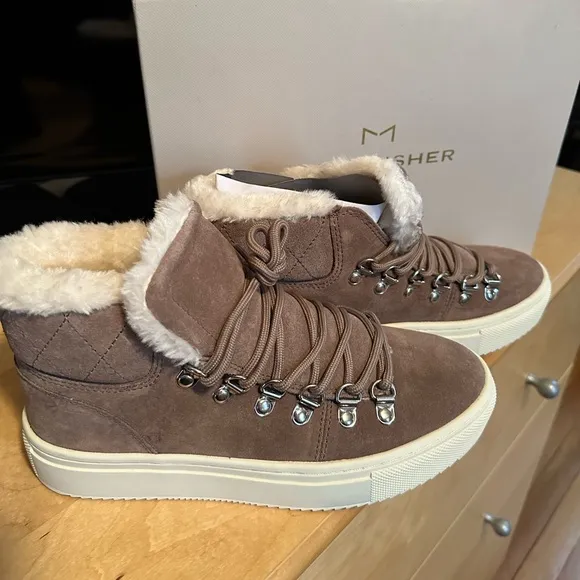 NEW in box Marc Fisher Sneakers with faux fur lining