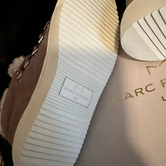 NEW in box Marc Fisher Sneakers with faux fur lining