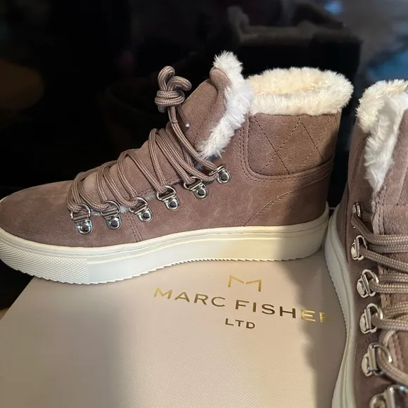NEW in box Marc Fisher Sneakers with faux fur lining
