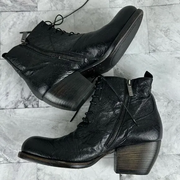 New I.N.K. Tooled leather boots booties size EU 37 Italy