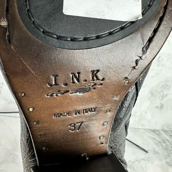 New I.N.K. Tooled leather boots booties size EU 37 Italy