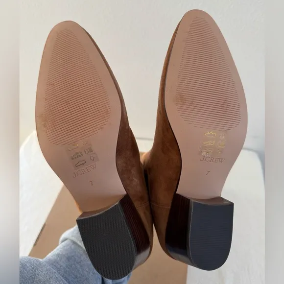 NEW J Crew Piper Ankle Boots in Suede Size 7