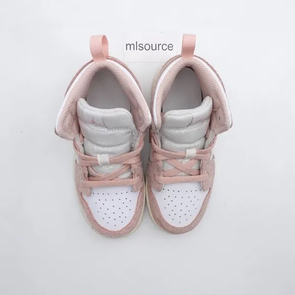 NEW Jordan 1 Mid SE Suede Sneakers FN7537-161 White/Legend Pink