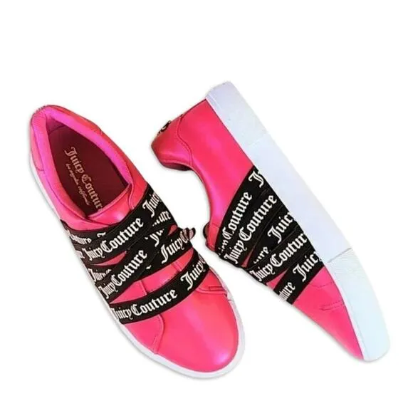 New! Juicy Couture Women's Logo Strap Slip On Comfort Shoes Fashion Sneakers