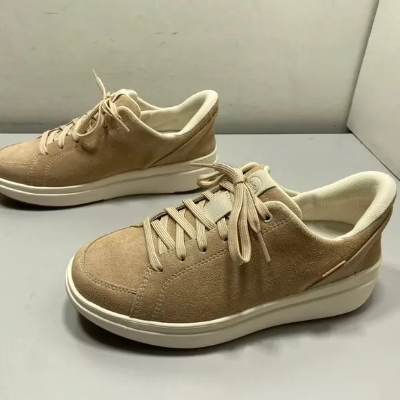 NEW KIZIK Womens Sydney Sneakers Size 6.5 Casual Comfort Round Toe Low-Top Beige