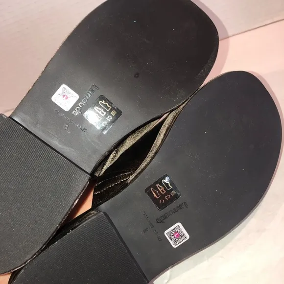 New Larroude x Anthropologie Miso Flatform Espresso Velvet Clogs Shoes sz 8