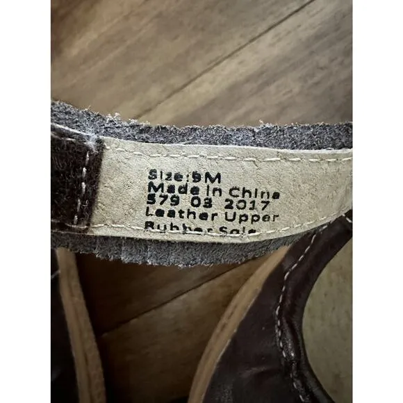 NEW Livie &amp; Luca Mocha Brown Leather Ruche Classic Mary Jane Shoes Velcro 9