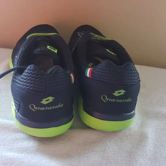 New Lotto Navy Neon Green Sneakers. Men 11,5