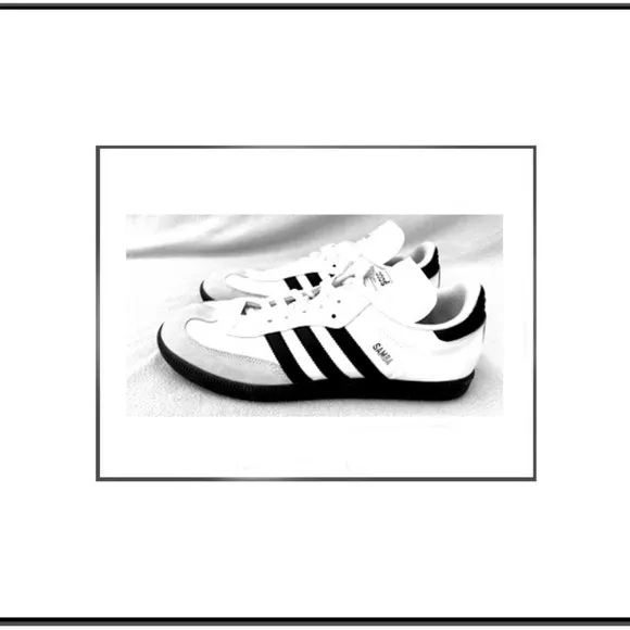 New Men's Adidas Samba White Genuine Leather Sneakers Athletic Shoes, 11