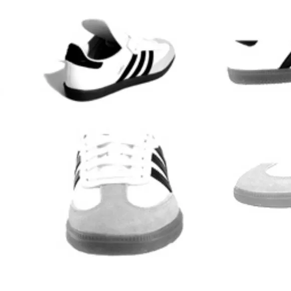 New Men's Adidas Samba White Genuine Leather Sneakers Athletic Shoes, 11