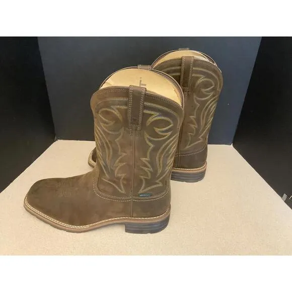 New! Mens Ariat Hybrid Rancher Waterproof Western Boots. Size 13D. Awesome Boots