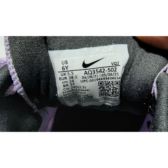 New Nike Star Runner 2 AQ3542-502 Purple Running Shoes GS Size [6Y] Woman's 7.5