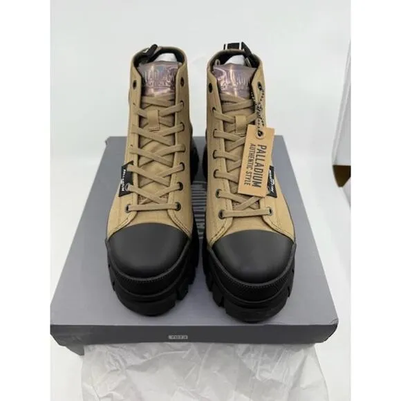 NEW Palladium Revolt Hi TX Lace Up Ankle Boot  97242-307-M Olive Womens Size 6.5