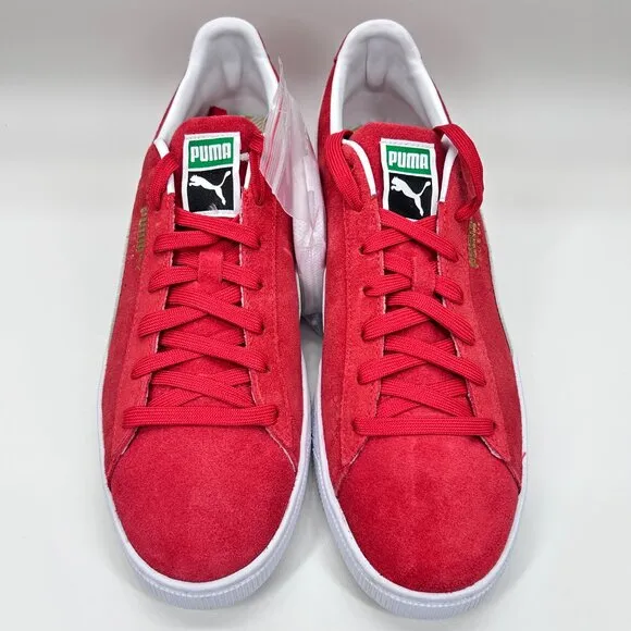 NEW Puma Suede Classic Low Sneakers Men's Size 13 Red White Breakdance 374915-02