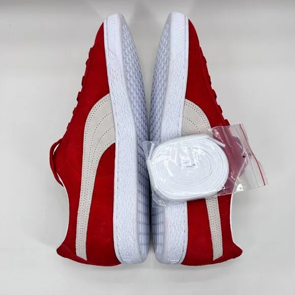 NEW Puma Suede Classic Low Sneakers Men's Size 13 Red White Breakdance 374915-02