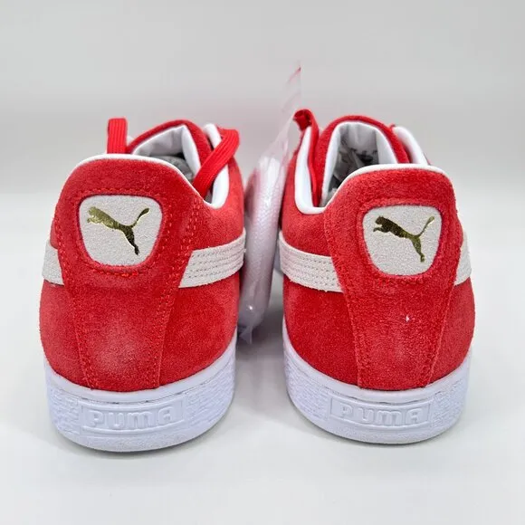 NEW Puma Suede Classic Low Sneakers Men's Size 13 Red White Breakdance 374915-02