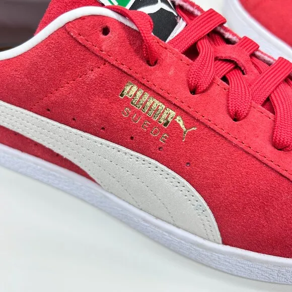 NEW Puma Suede Classic Low Sneakers Men's Size 13 Red White Breakdance 374915-02