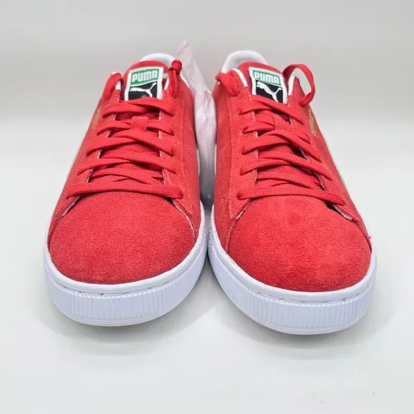 NEW Puma Suede Classic Low Sneakers Men's Size 13 Red White Breakdance 374915-02