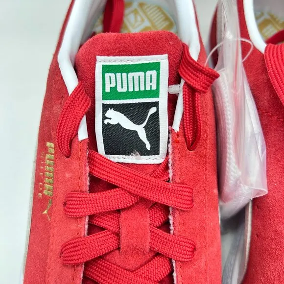 NEW Puma Suede Classic Low Sneakers Men's Size 13 Red White Breakdance 374915-02