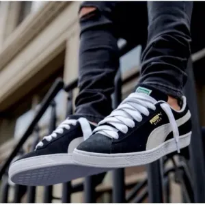 New Puma Suede Classic XXI Mens 11.5 Sneakers Athletic Shoe Black Trainers