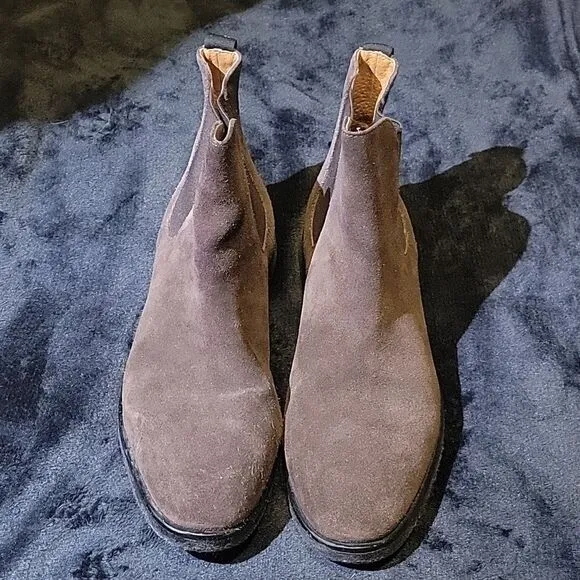 New Republic Suade Booties, Size 11 Chocolate Brown.