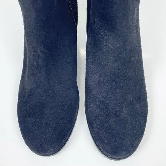 NEW Rockport Hollis V Cut Booties Suede Leather Ankle Boots Black 9 Wide