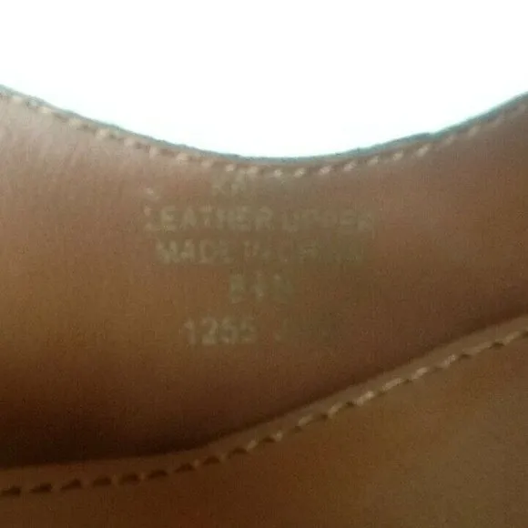 new Size 8.5 Narrow COGNAC &amp; CREAM Ralph Lauren KALIDA Spectator Slingback Shoes