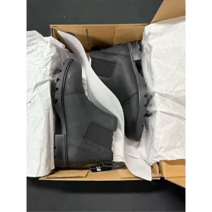 New Sorel Emilie III Chelsea Waterproof Black Leather Boots 6.5