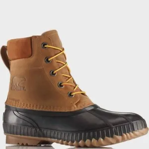 NEW SOREL men's cheyanne ii boots in chipmunk/black