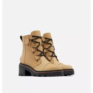 New Sorel WOMEN JOAN NOW LACE BOOTS WATERPROOF LEATHER 8 Tan