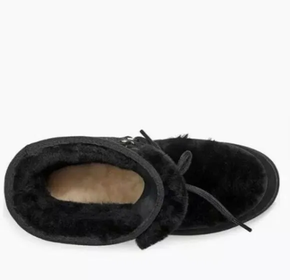 New Ugg MUKLUK REVIVAL 10 Black Leather Suede Fur Sheepskin Wm Boots Eu 41 $240