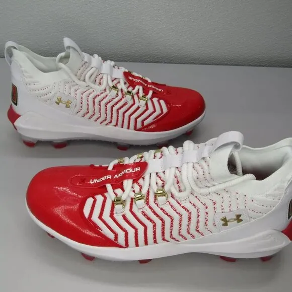 NEW UNDER ARMOUR UA Harper 9 Pro TPU Baseball Cleats Athletic Shoes Red Size 13