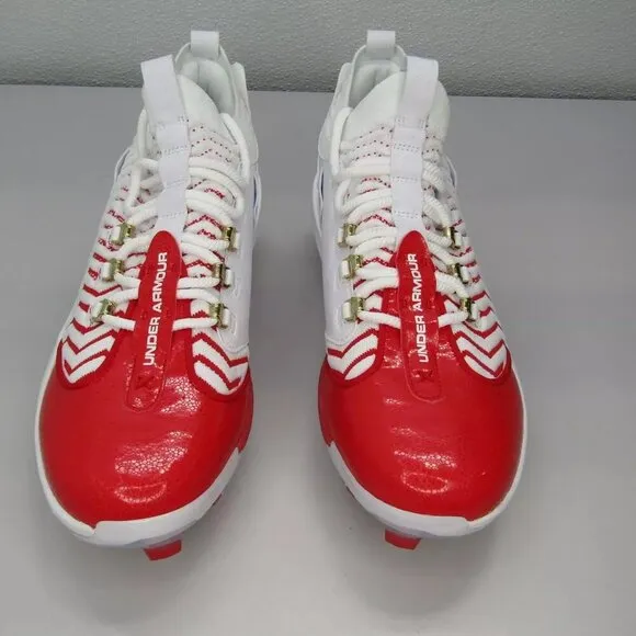 NEW UNDER ARMOUR UA Harper 9 Pro TPU Baseball Cleats Athletic Shoes Red Size 13