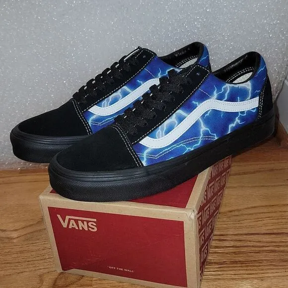 New Vans Old Skool Lightning Bolt Galaxy Shoes Rare Size M 9 W 10.5