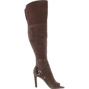 NEW VINCE CAMUTO Shassa Women's Suede Open Toe Over-The-Knee Boots - Size 5
