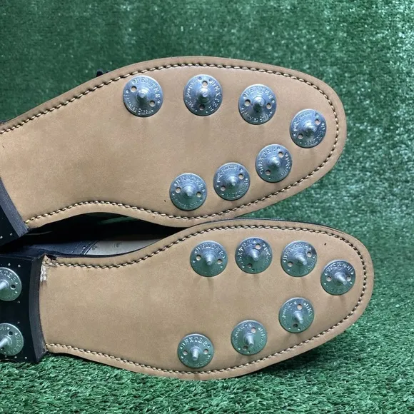 NEW - VINTAGE DEXTER CLASSIC GOLF SHOES - OSTRICH PRINT - MENS SZ 10.5 - READ