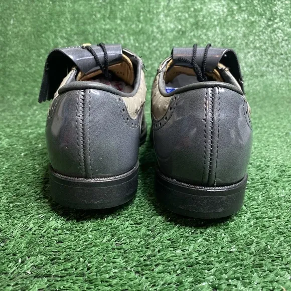 NEW - VINTAGE DEXTER CLASSIC GOLF SHOES - OSTRICH PRINT - MENS SZ 10.5 - READ