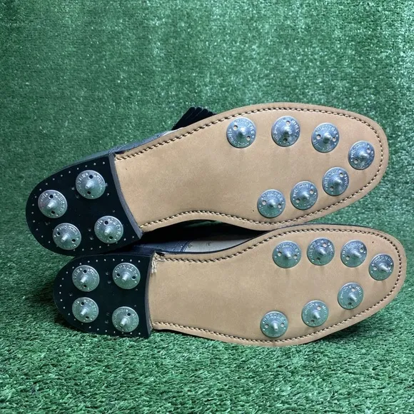 NEW - VINTAGE DEXTER CLASSIC GOLF SHOES - OSTRICH PRINT - MENS SZ 10.5 - READ