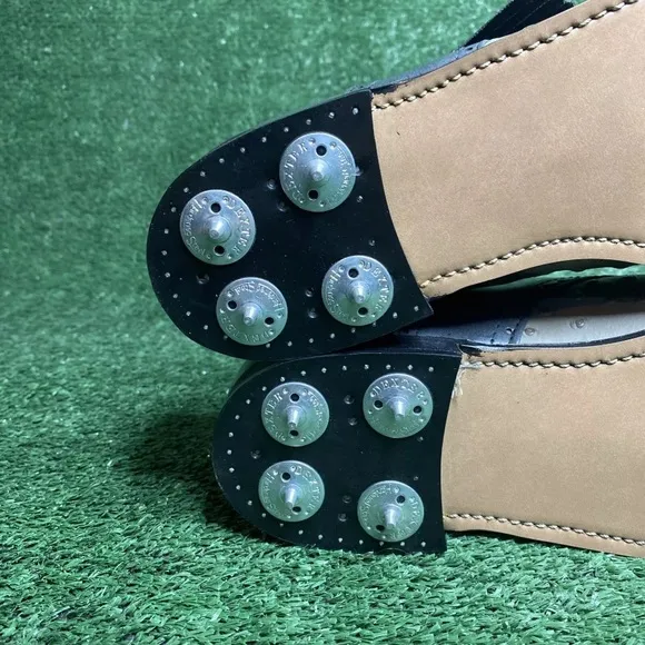 NEW - VINTAGE DEXTER CLASSIC GOLF SHOES - OSTRICH PRINT - MENS SZ 10.5 - READ