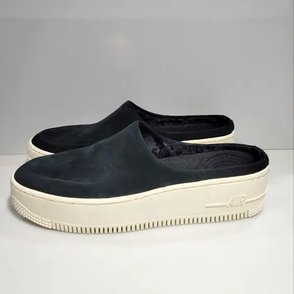 New without box Nike Air Force 1 Lover XX  Black Women Sz. 7 Mule Sneakers