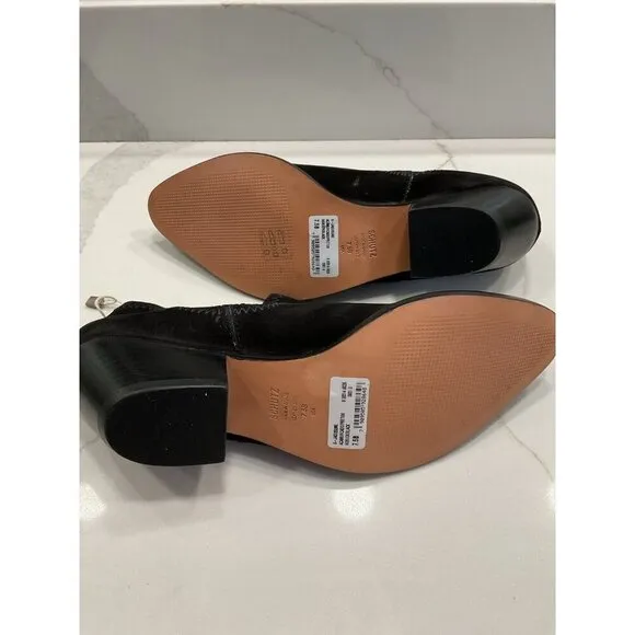 New Without Box Schutz Black Suede Booties Size 7.5
