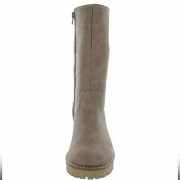 New w/o Box DV Dolce Vita Frankie Girl's Vegan Leather Mid-Calf Wedge Lug Boot