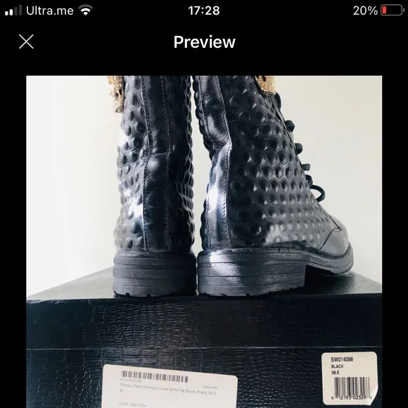 NEW Women’s Philipp plein black boots